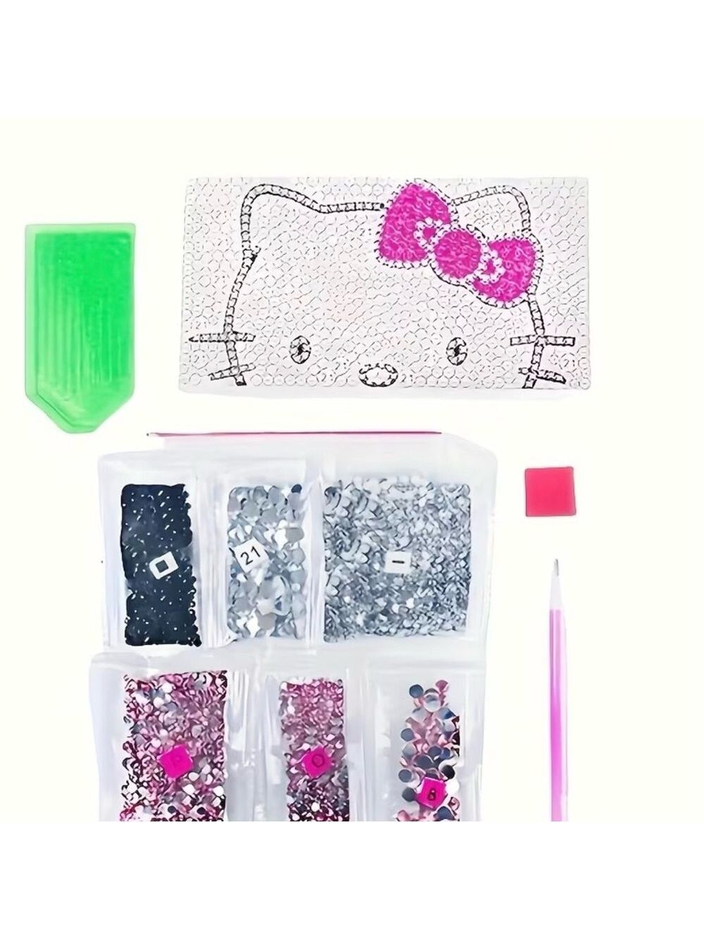 Hello Kitty Rhinestone Painting Tissue Box Kit - Picture 2 of 3